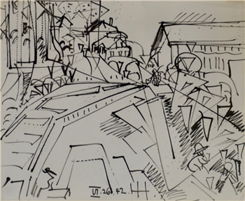 Provincetown Drawing 1942 - Image 1 of 4