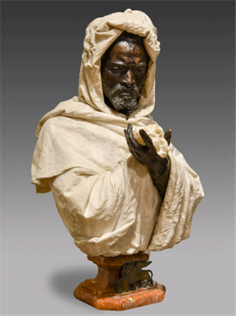 Pietro Calvi, Milan, Italy
Marble And Bronze Depiction Of Othello. $102,400 realized.