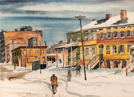 Emil Ganso (1895-1941) The City in Winter, c.1930