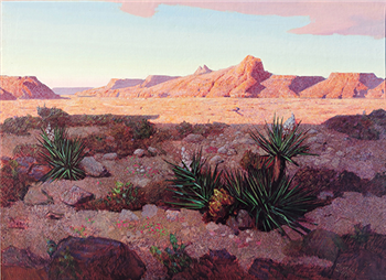 Desert Scene with Yuccas