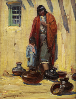 Pueblo Woman with Child - Image 1 of 2