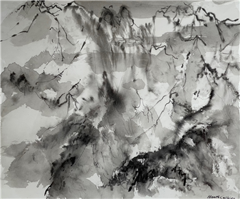 Northwest Mountainscape Sumi - Image 1 of 2