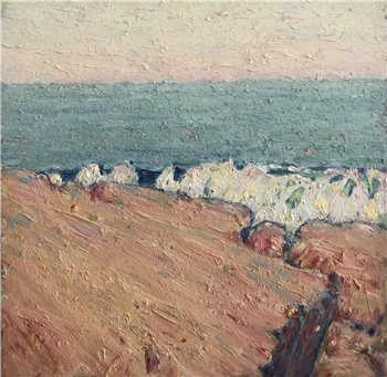 Santa Barbara California Coastal Ocean Scene Plein Air Waves Impressionist #0-90 - Image 1 of 4
