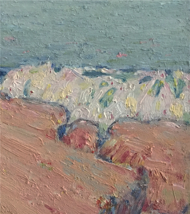Santa Barbara California Coastal Ocean Scene Plein Air Waves Impressionist #0-90 - Image 3 of 4
