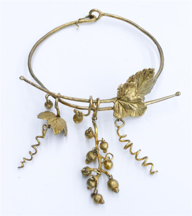Claude Lalanne ''Groseilles'' Vermeil Silver Necklace - Image 2 of 2