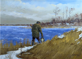 Hunting Ducks Around First Snowfall - Image 1 of 2
