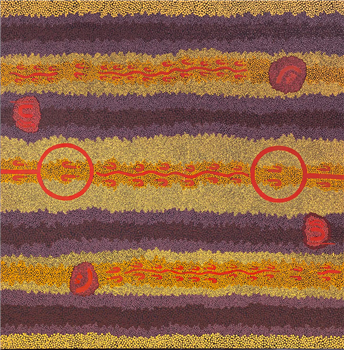 "Kangaroo Dreaming" - LARGE Colorful Aboriginal Painting - Image 1 of 4