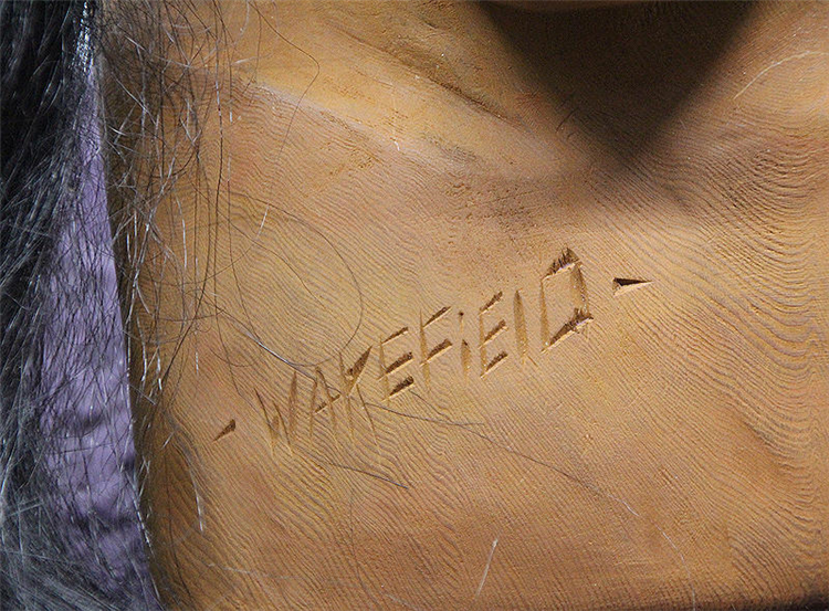 Hand-Carved Wooden Indian Head - Image 4 of 4