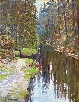 Forested Reflection (Sandy River, Oregon) - Image 1 of 2