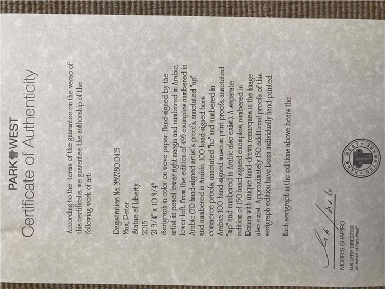 Statue of Liberty (Signed, Stamped & Numbered) - Image 4 of 4