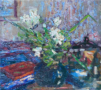Narcissus Still Life in Willamette River Window - Image 1 of 2