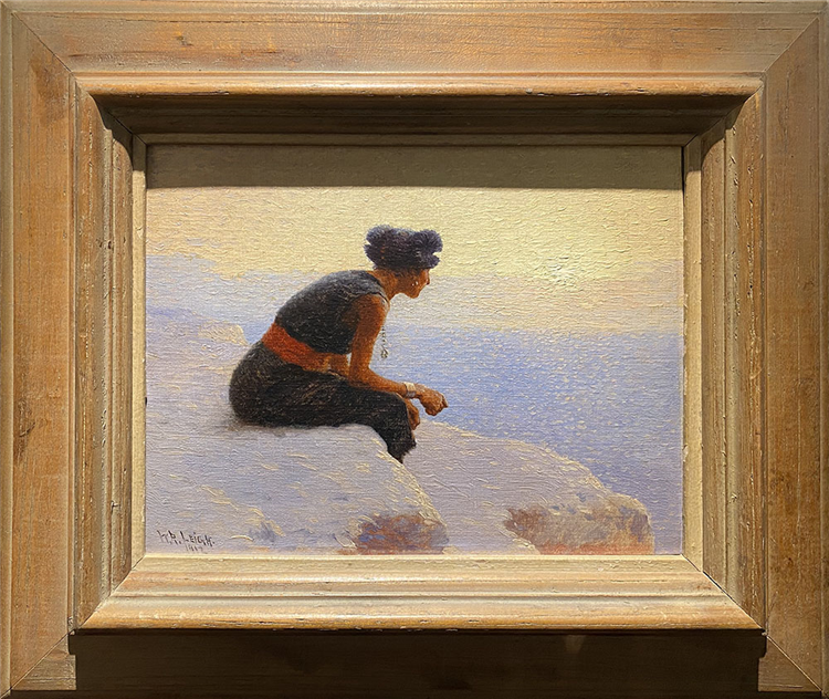 Moki Girl Looking Over Canyon - Image 2 of 2