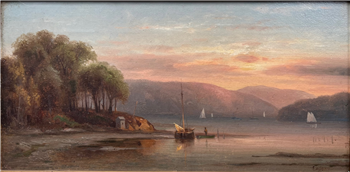 Hudson Highlands at Sunset, 1870's - Image 1 of 2