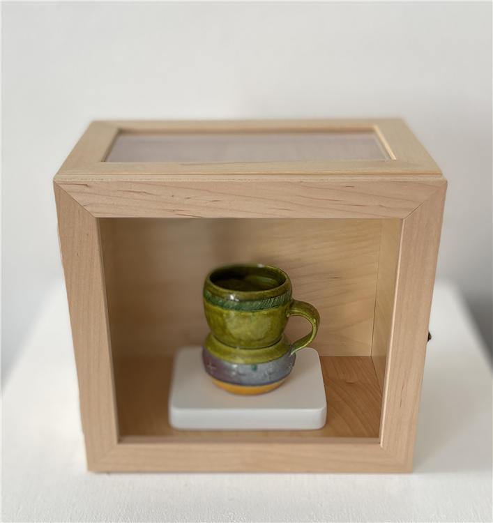 Cup with Purple Band - Image 2 of 3