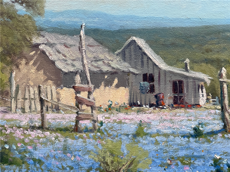 "OLD HOMESTEAD" TEXAS HILL COUNTRY BLUEBONNET - Image 2 of 4