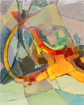 Untitled (Abstract Orange, Red, and Yellow) - Image 1 of 2