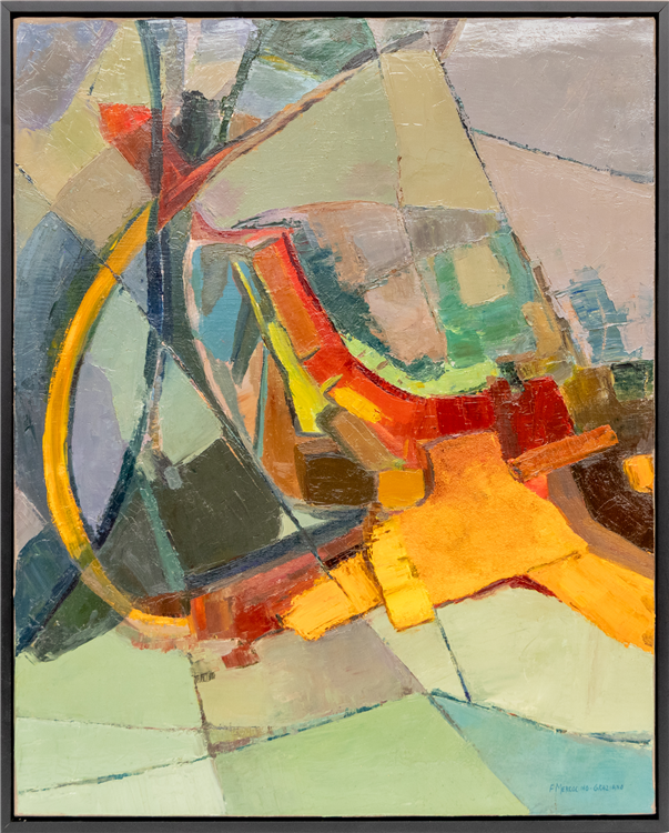 Untitled (Abstract Orange, Red, and Yellow) - Image 2 of 2