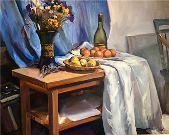 Still Life with Lemons, Oranges, and Statice