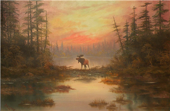 Wilderness Sunset, Pacific Northwest - Image 1 of 2