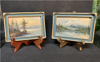 Pair of Miniature Landscapes - Image 1 of 2