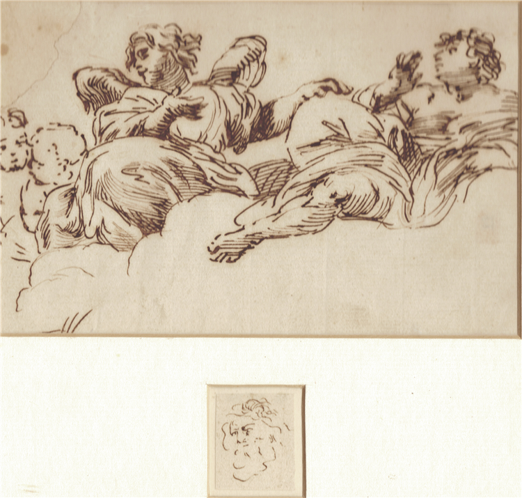 Cupids on Clouds/Portrait of Man - Image 2 of 4