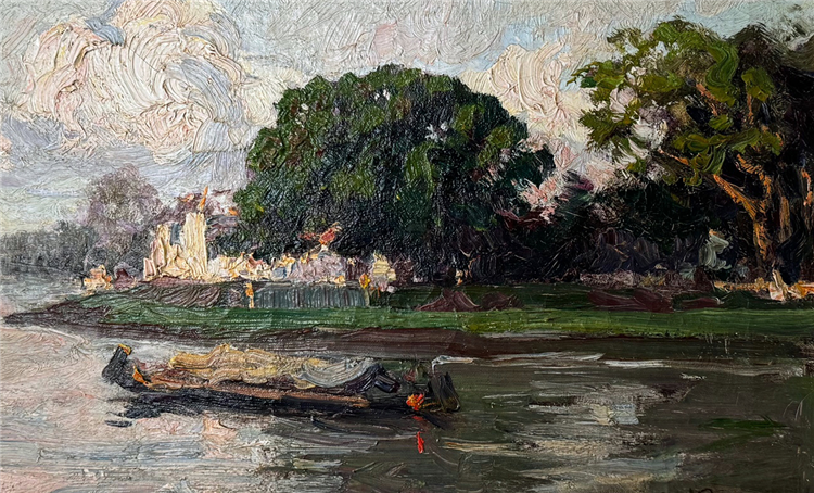 Impressionist River Scene - Image 2 of 4