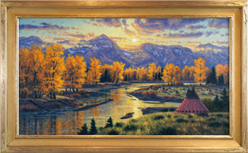 Blackfeet Camp on the Gallatin - Image 1 of 2
