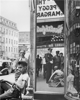 Shoeshine Boy with Cop, 14th Street, New York City