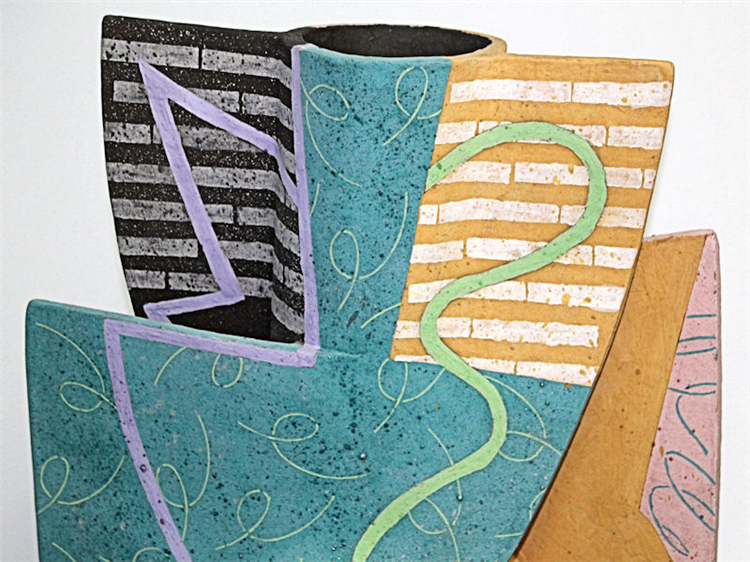Earthenware Sculptural Vase - Image 2 of 3
