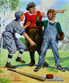Three Baseball Boys, Cover for Capper's Farmer Magazine