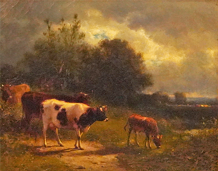 Pastoral Landscape with Cows - Image 3 of 3