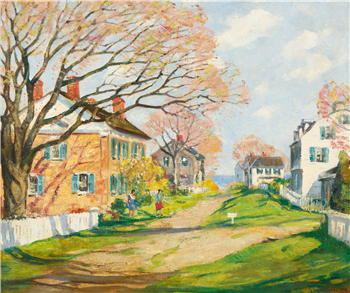 Old Houses in Springtime, Essex, CT - Image 1 of 4