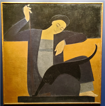 Woman with Cat & A String