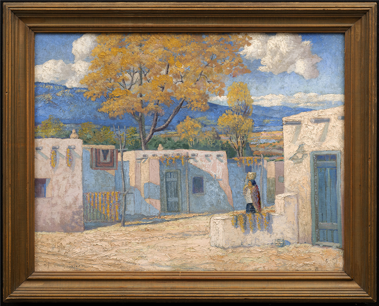 Adobe Homes with Cottonwood Trees - Image 2 of 2