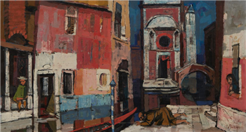 Venice Canalscape - Image 1 of 4