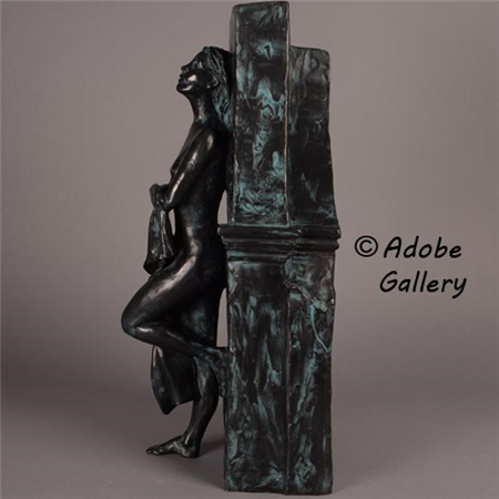 Item # C4796  Price: $9500
 "Dawn": A Testament to Hope and New Beginnings in Glenna Goodacre's Bronze Artistry
https://www.adobegallery.com/art/glenna-goodacre-blue-bronze-sculpture-dawn
Glenna Goodacre, a revered bronze sculptor, has left an indelible mark in the world of art with her ground-breaking works. Among her many creations, the patinated piece titled "Dawn" stands out as a beautiful and inspiring masterpiece.