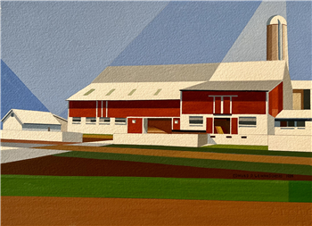 Amish Farmscape #2, study