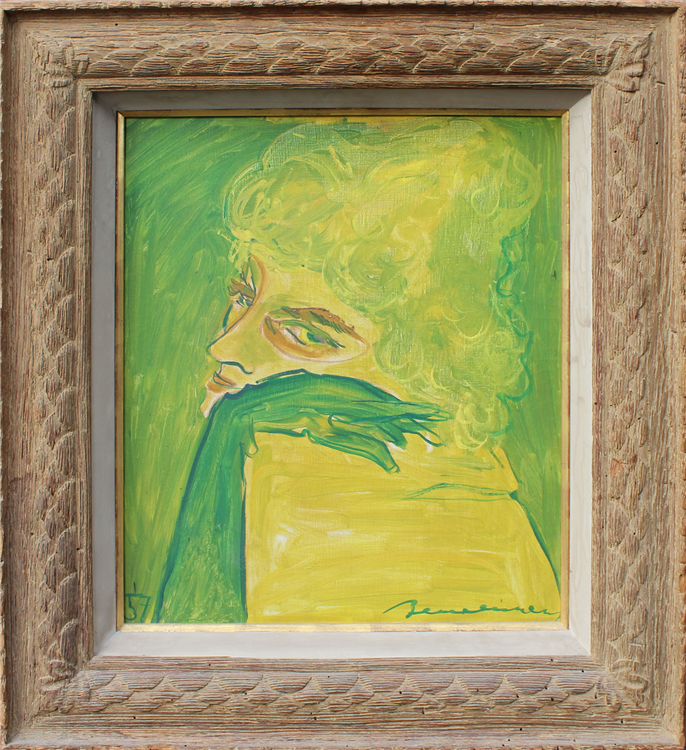 Portrait in Yellow: Ville D’Avray  (Woman with Green Glove) - Image 2 of 2