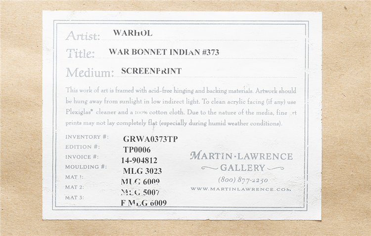 War Bonnet Indian (FS II.373) - Image 4 of 4