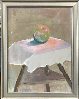 Apple on Table - Image 1 of 2