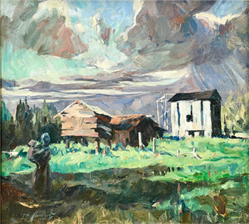 The Passing Storm Alaskan Native Village - Image 1 of 3