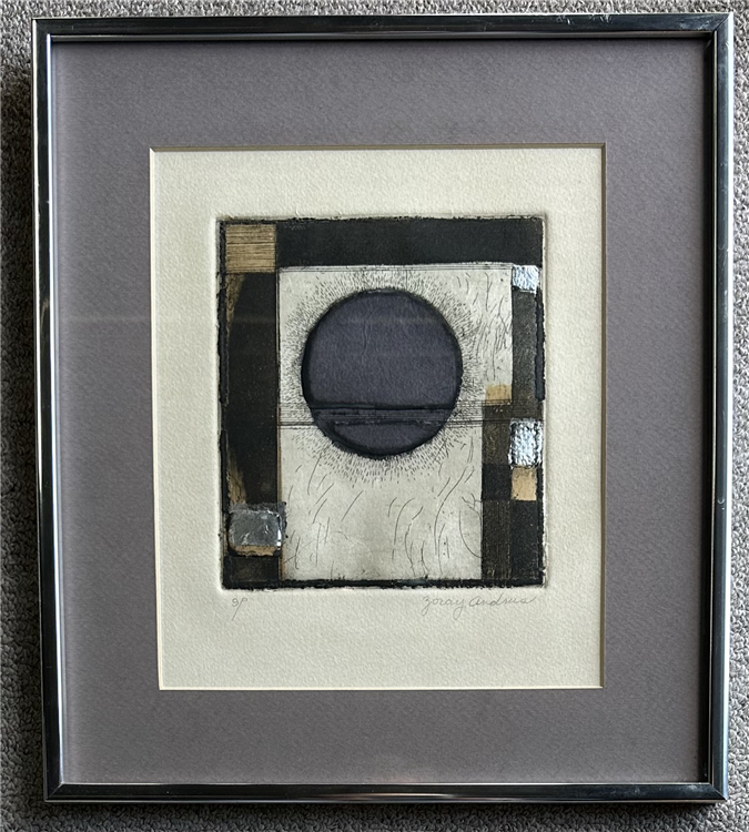 Small signed monoprint - Image 2 of 2