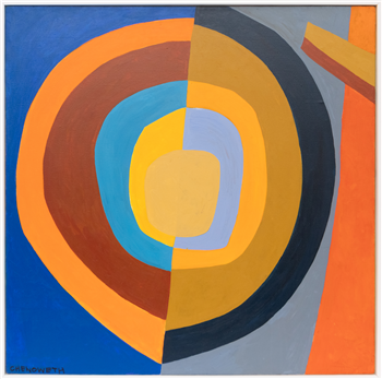 Untitled (Geometric Abstract with Circles) - Image 1 of 2