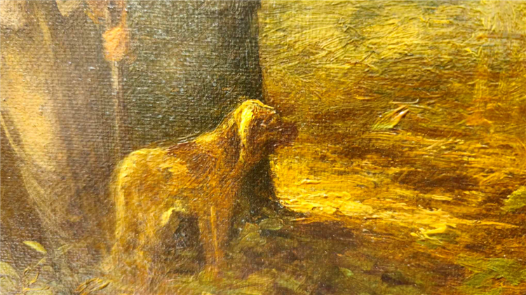 “Hunter and His Hound in The Adirondacks Forest” - Image 4 of 4