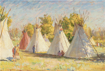 Crow Camp Near Custer Battlefield, Montana - Image 1 of 2