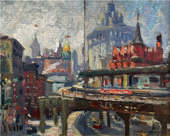 New York Scene, Chatham Square - Image 1 of 2