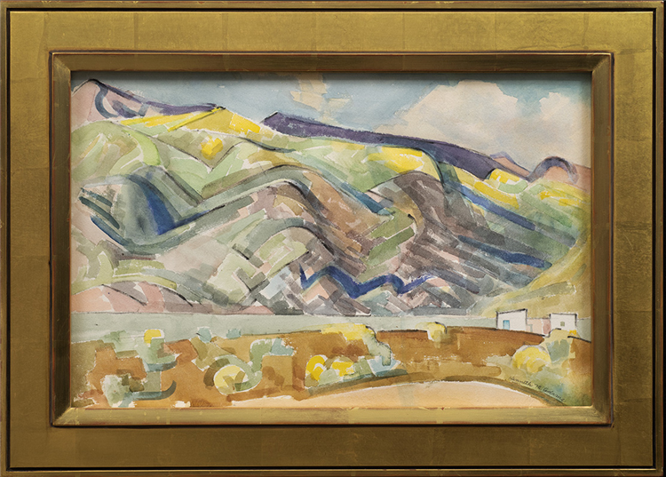 New Mexico Landscape with Houses - Image 2 of 2