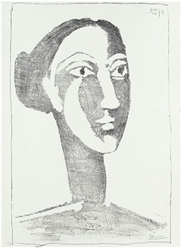 Tête de Femme au Chignon Limited Edition Lithograph - Image 1 of 4