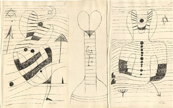 Trio of Surrealist Drawings - Image 1 of 4