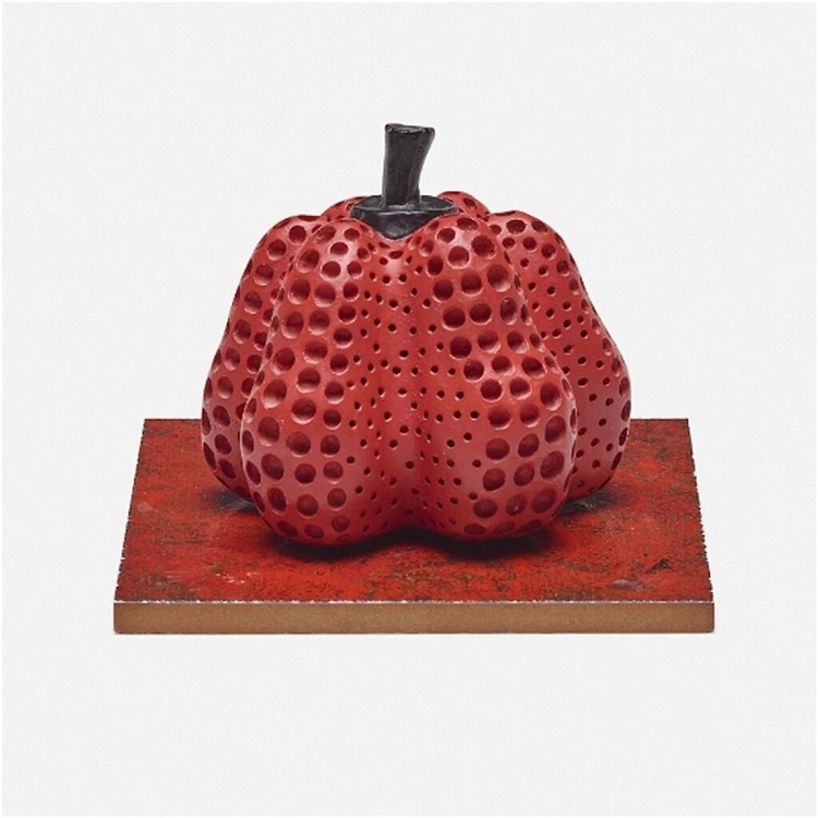 Original hand signed Pumpkin Sculpture (Red) - Image 3 of 3